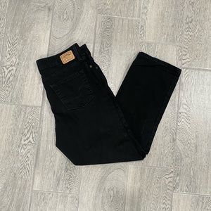 Levi Signature Mid Rise Straight Black Jeans